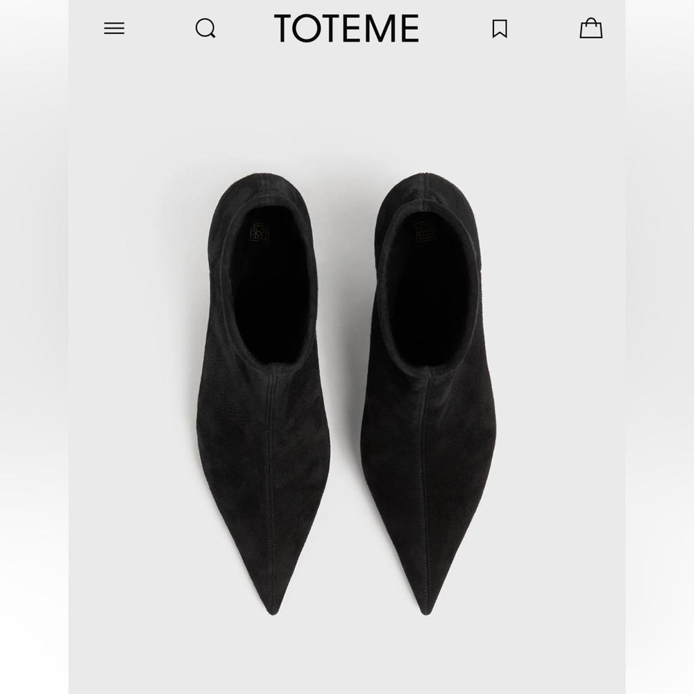 TOTEME 
Suede heeled sock boots black SIZE 38 
990 USD NEW - Picture 5 of 16